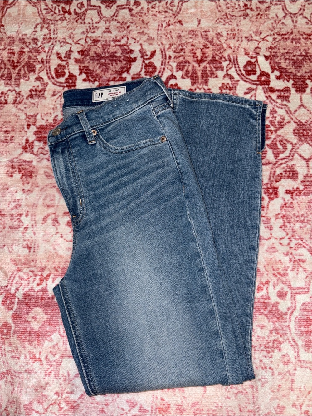 GAP Women's Blue Vintage slim mid rise Jeans